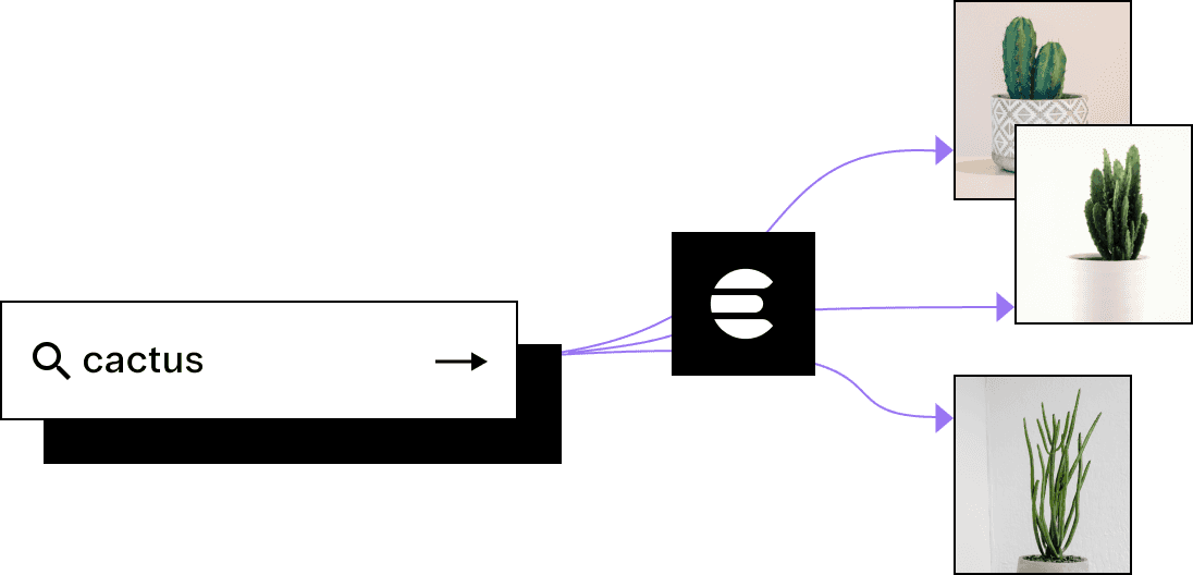 A migrate button shows Magento UI, code, and cactus products for an online store, arrows point onwards to better Magento hosting