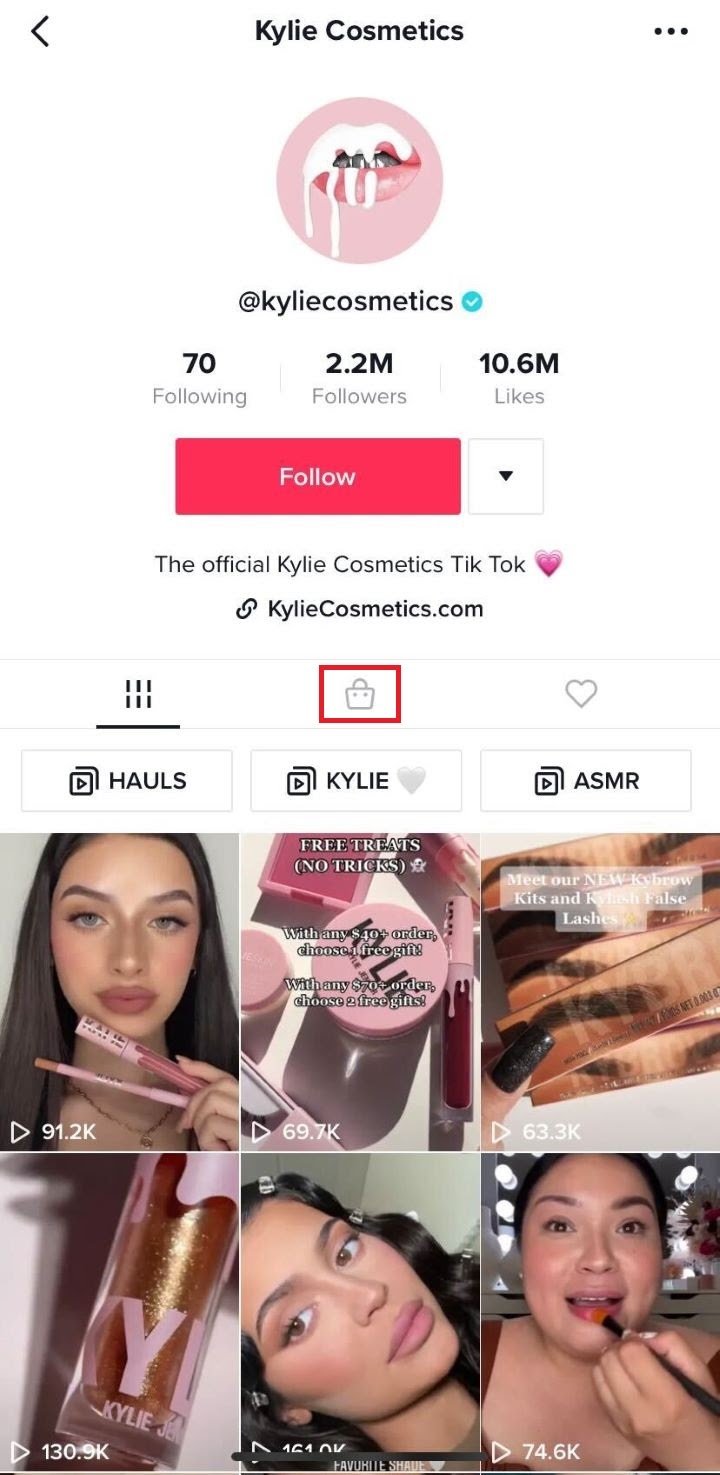 TikTok Profile With a Shopping Tab Enables Product Discovery and Sales.