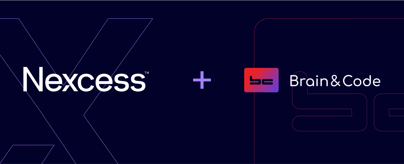 The Nexcess logo and “X“ to the left and the Brain & Code logo to the right with a plus sign in the middle