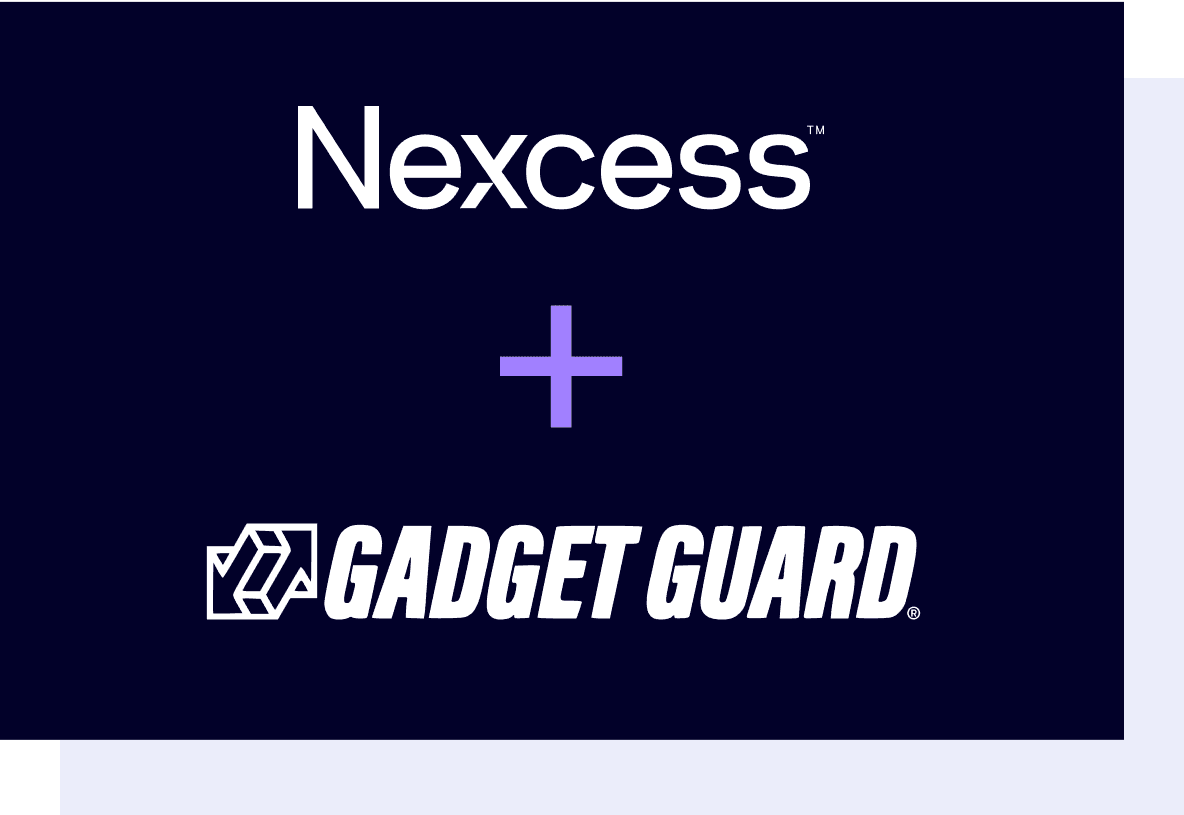 A graphic of the Nexcess logo, a plus sign, and the Gadget Guard logo.